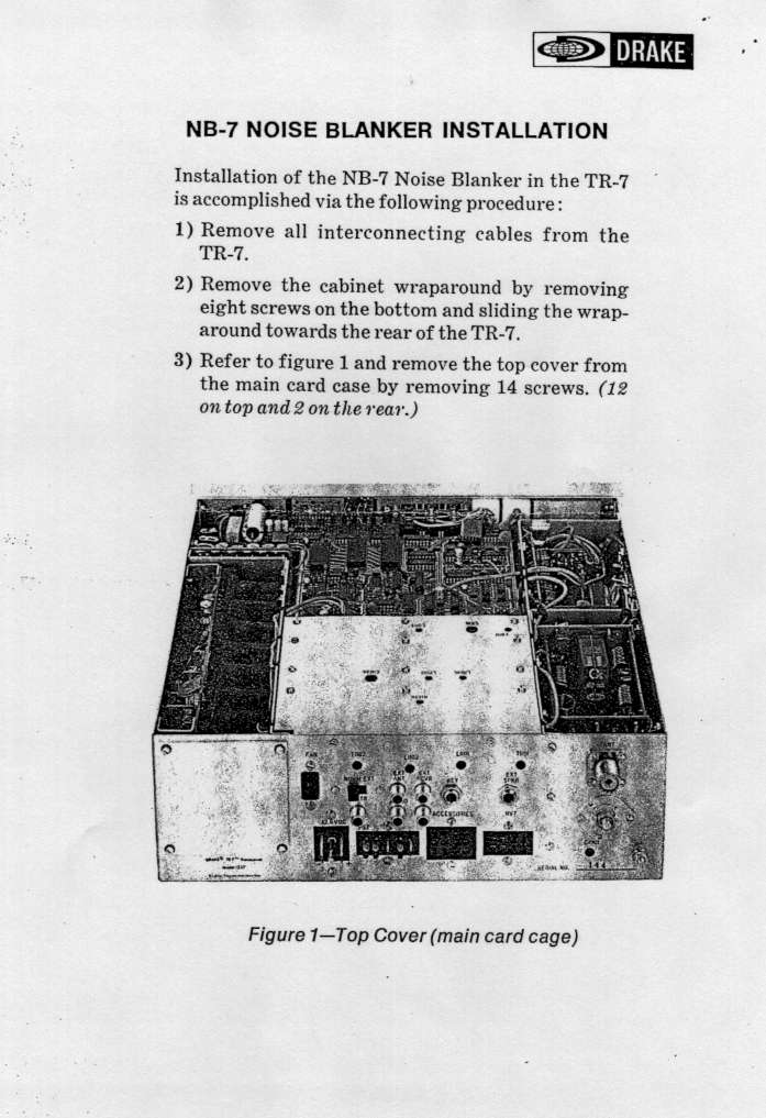 Drake NB-7 Noise Blanker - Installation Manual