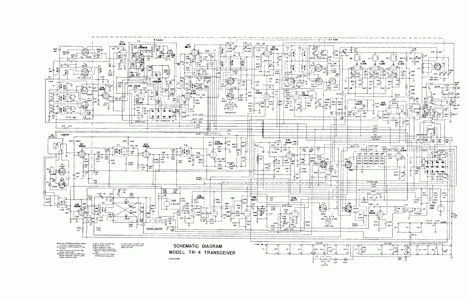 Drake TR-4 - Schematic Diagram 1