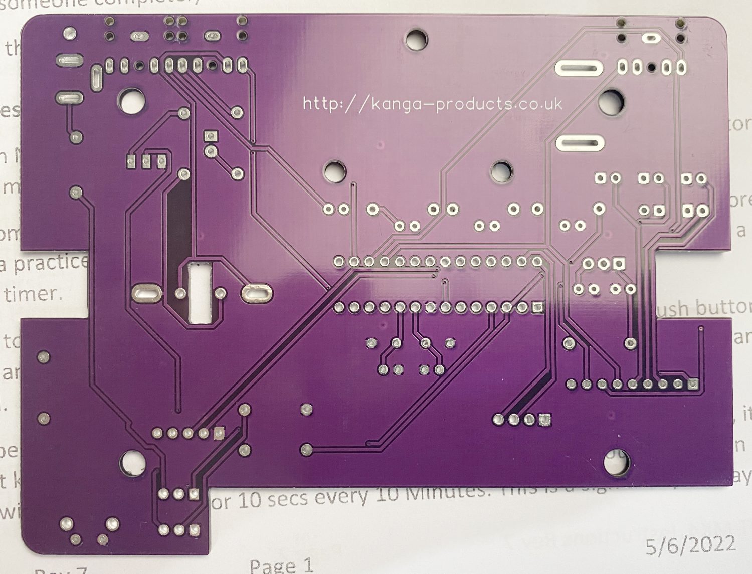 Kanga Products FMT Mk4 CW Trainer PCB Board Back.