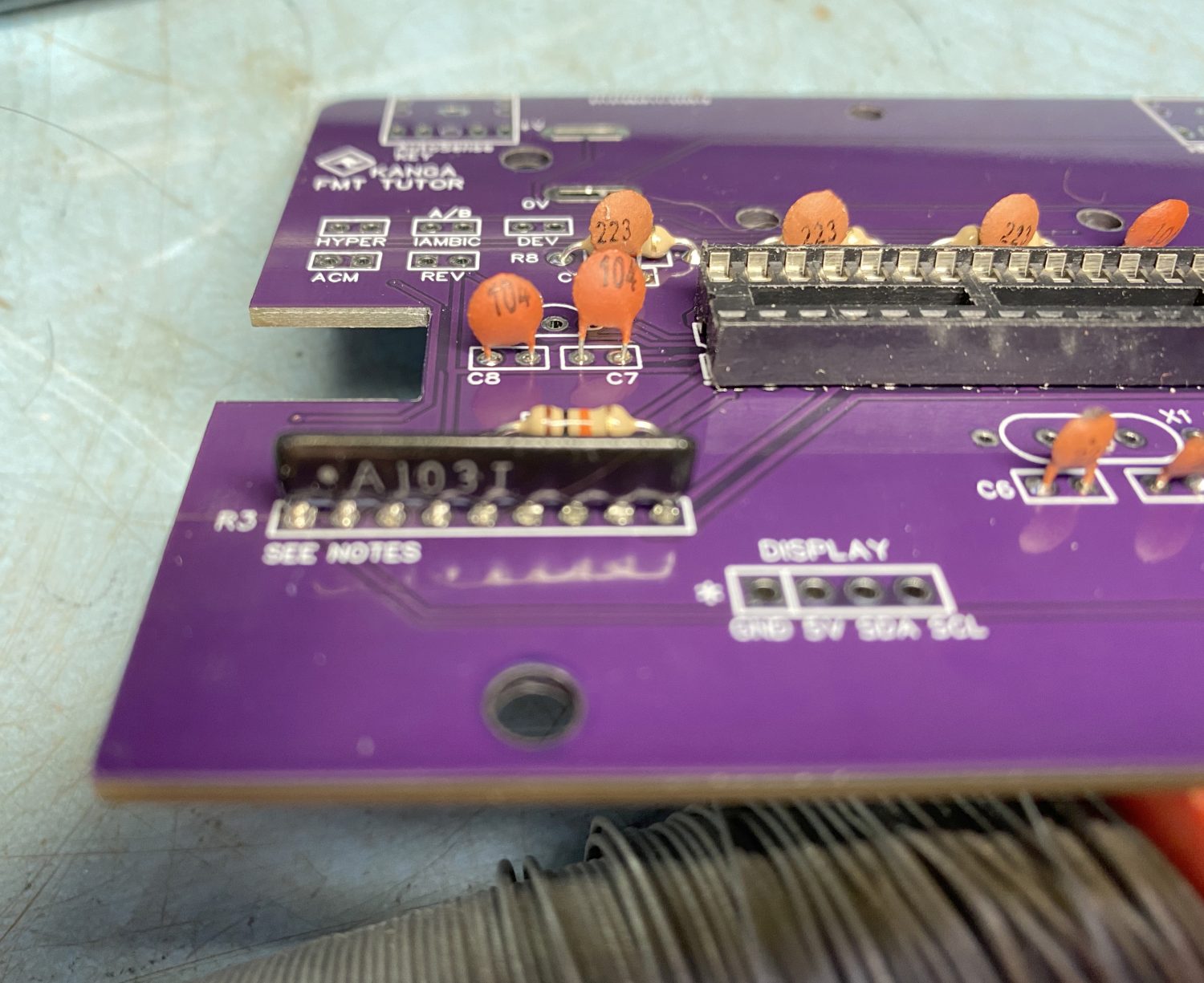 Take care installing the capacitors, they are fairly straightforward, but you still need to make sure of the values.