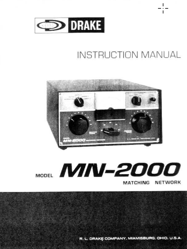 Drake MN-2000 - Instruction Manual 1