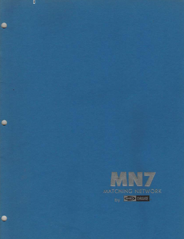 Drake MN-7 - Instruction Manual