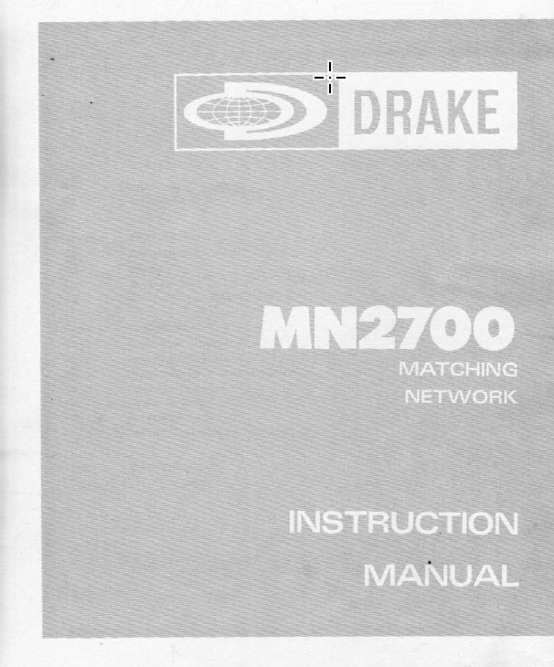 Drake MN-2700 - Instruction Manual 1