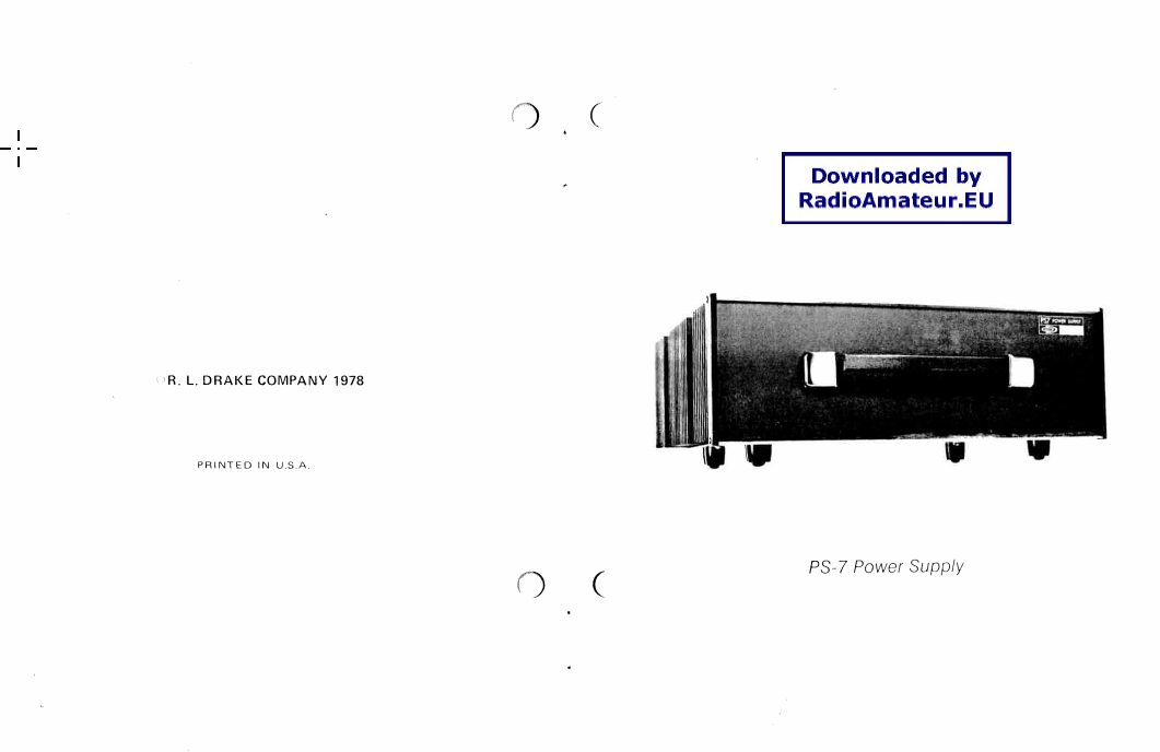 Drake PS-7 - Instruction Manual 1