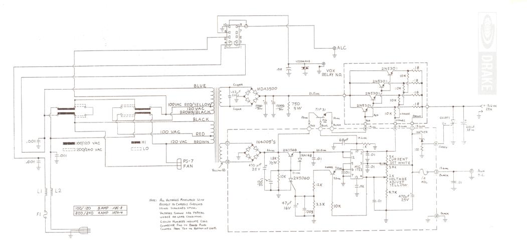 Drake PS-7 - Schematic Diagram 2