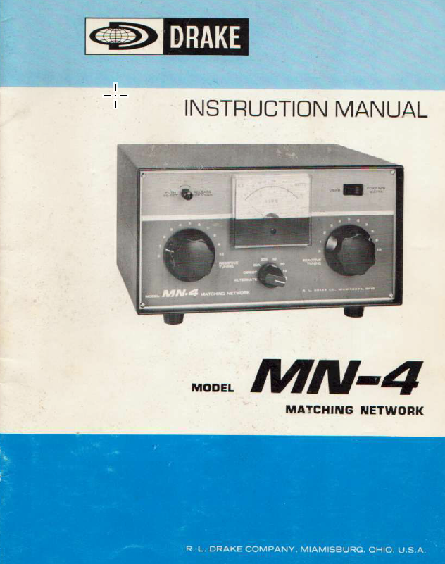 Drake MN-4 Matching Network - Instruction Manual 3