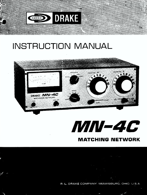 Drake MN-4C Matching Network - Instruction Manual 3