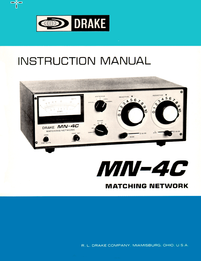 Drake MN-4C Matching Network - Instruction Manual 4