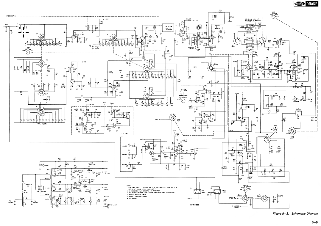 Drake R-4C - Schematic Diagram (21000 and up)