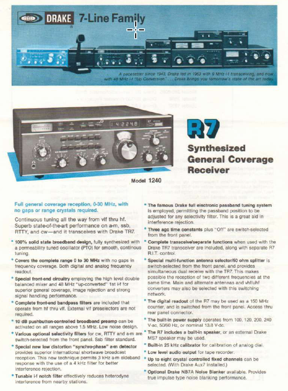 Drake R-7 Receiver - Brochure