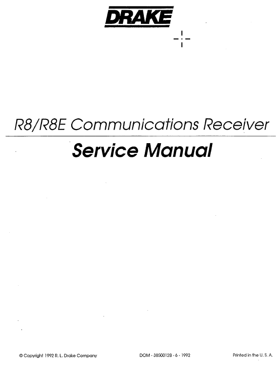 Drake R-8 - Service Manual (1992)