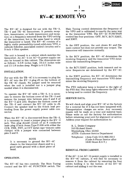 Drake RV-4C - Instruction Manual 2