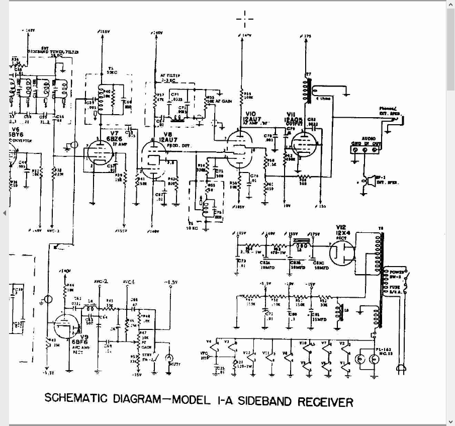 Drake 1-A - Schematic Diagram