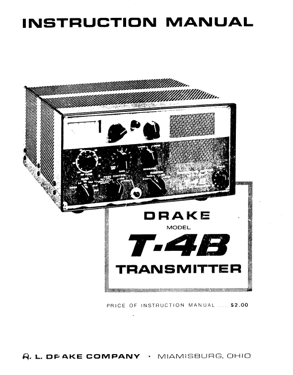 Drake T-4B - Instruction Manual