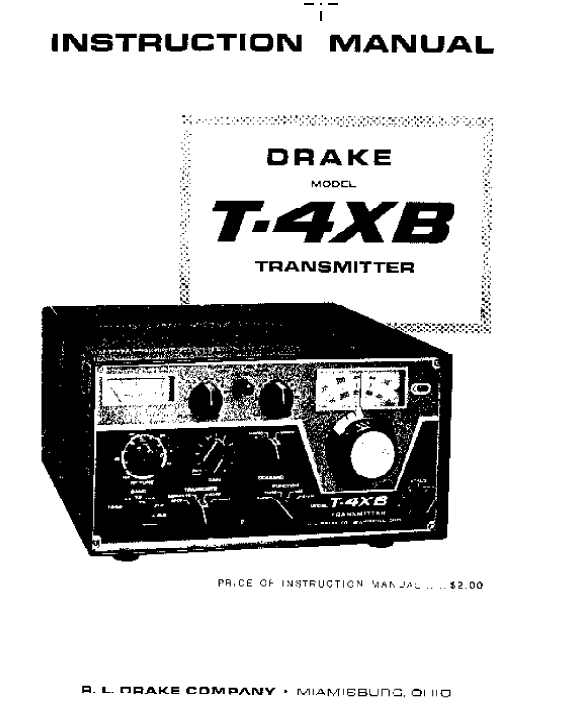 Drake T-4XB - Instruction Manual 1