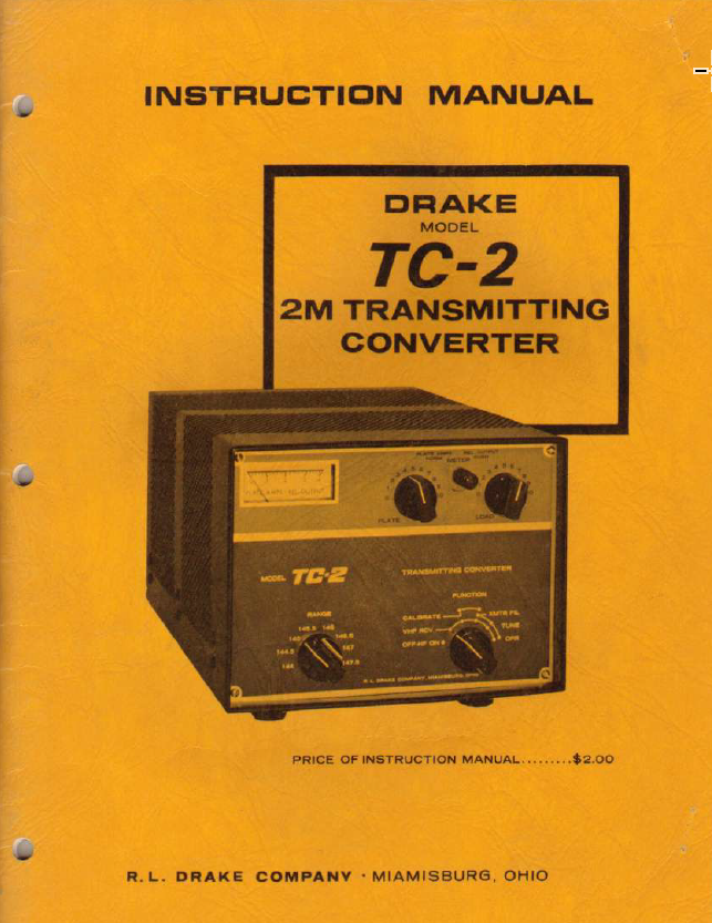 Drake TC-2 - Instruction Manual 1