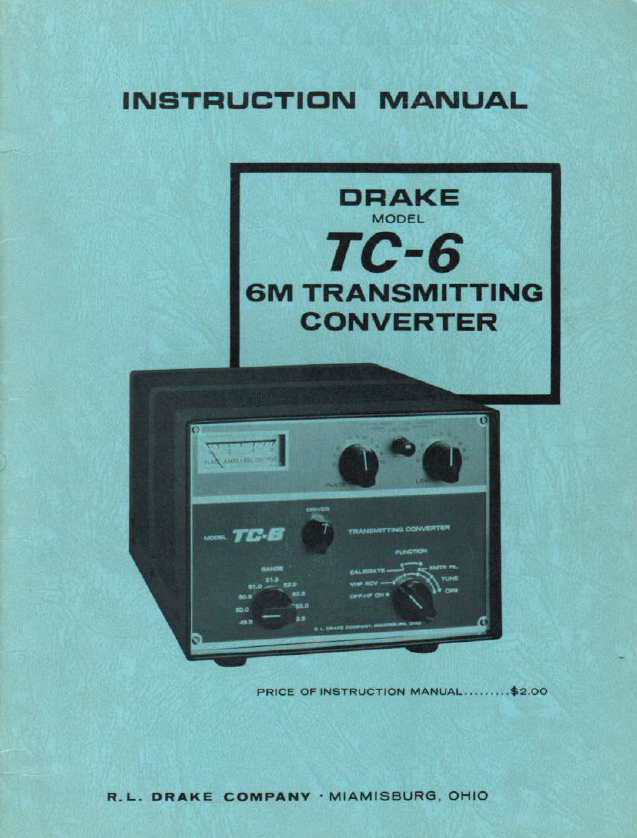 Drake TC-6 - Instruction Manual 1