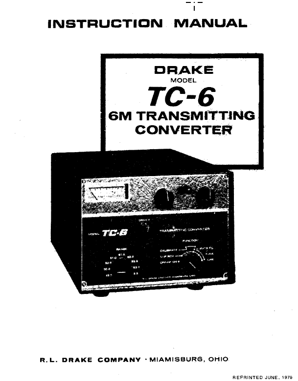 Drake TC-6 - Instruction Manual 3