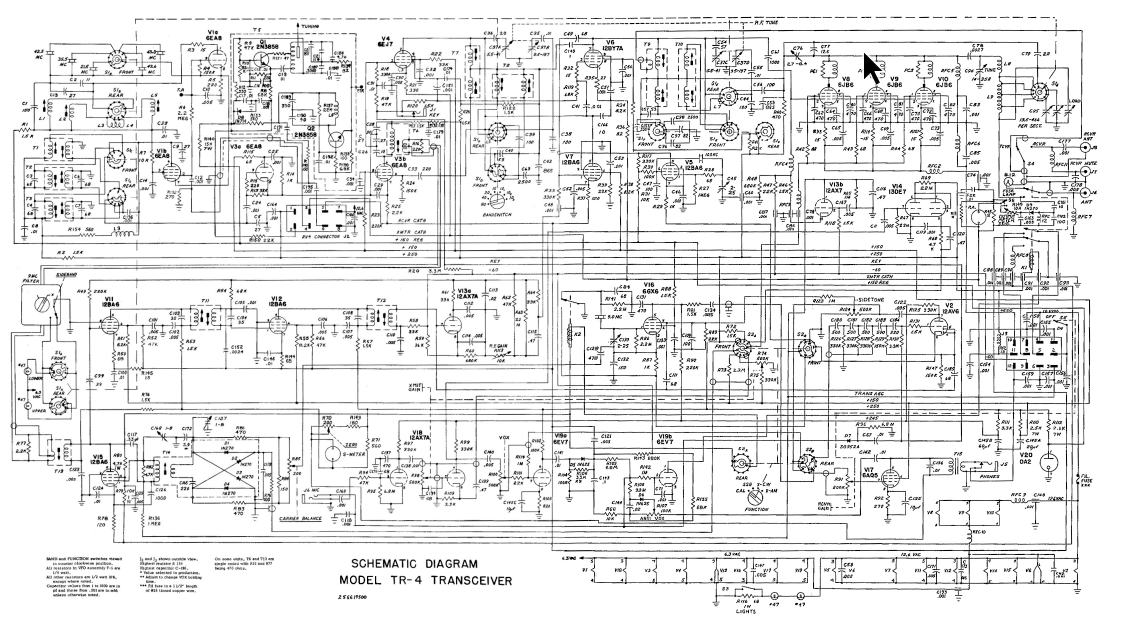 Drake TR-4 - Schematic Diagram (19500 and up)