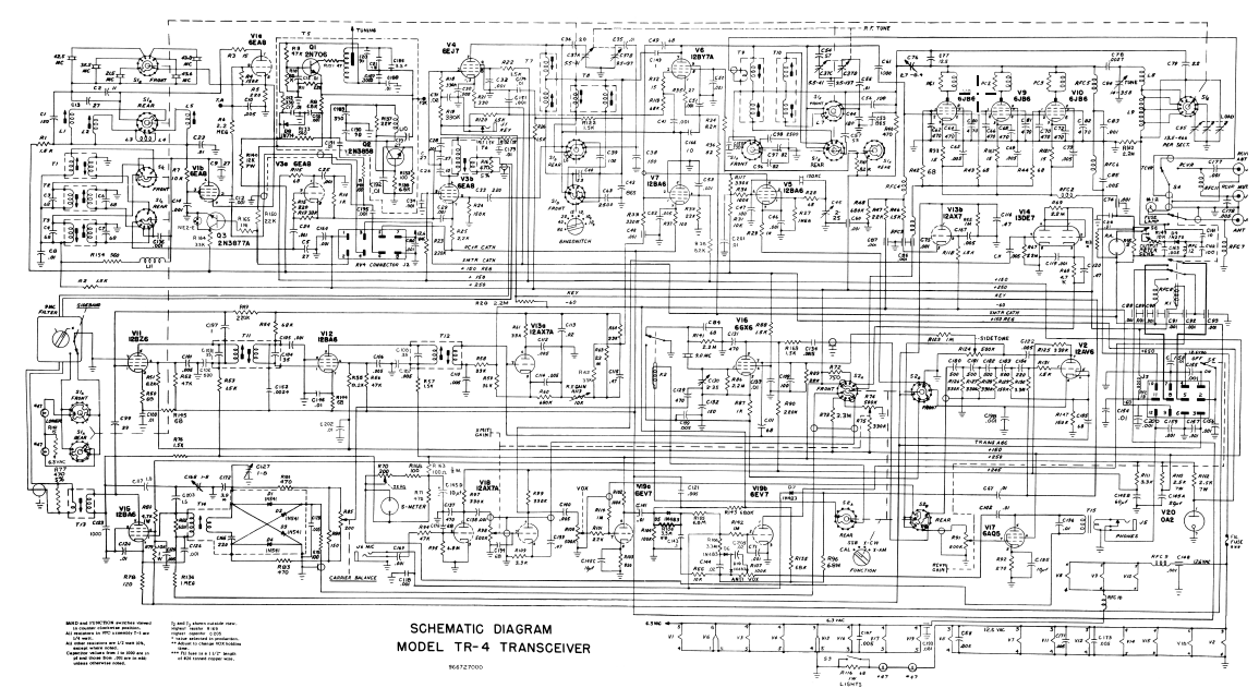 Drake TR-4 - Schematic Diagram (27000 and up)