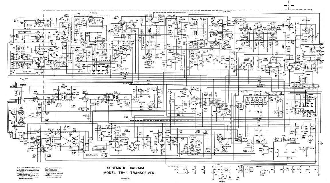 Drake TR-4 - Schematic Diagram (27500 and up)