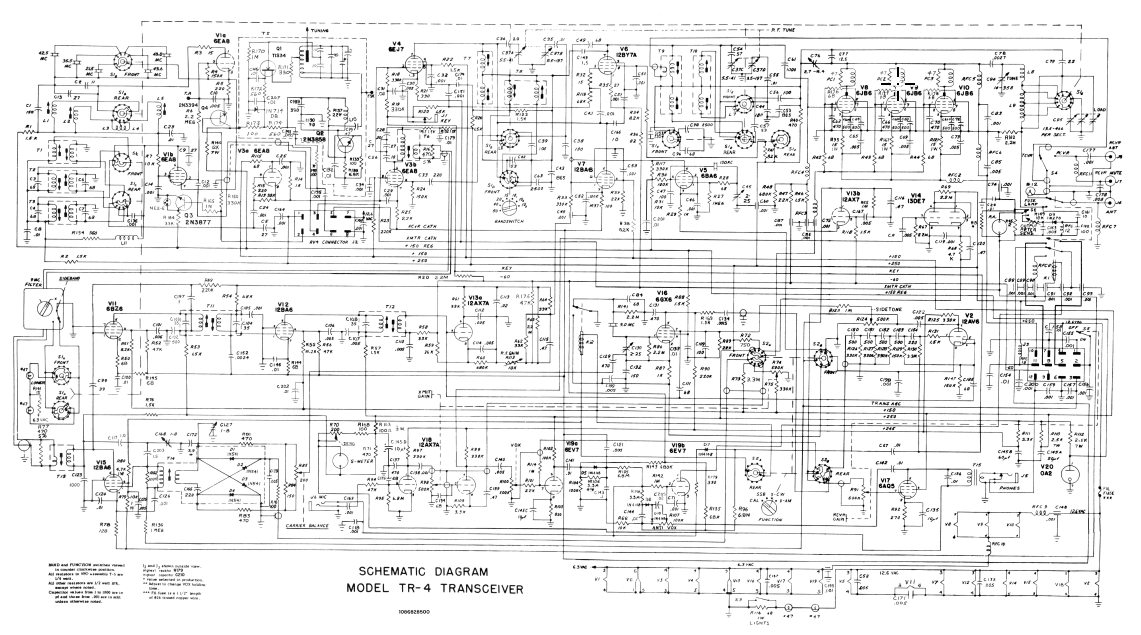 Drake TR-4 - Schematic Diagram (28500 and up)