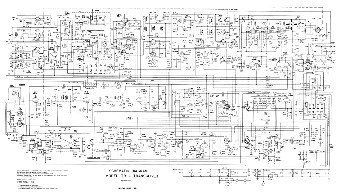 Drake TR-4 - Schematic Diagram (30500 and up)