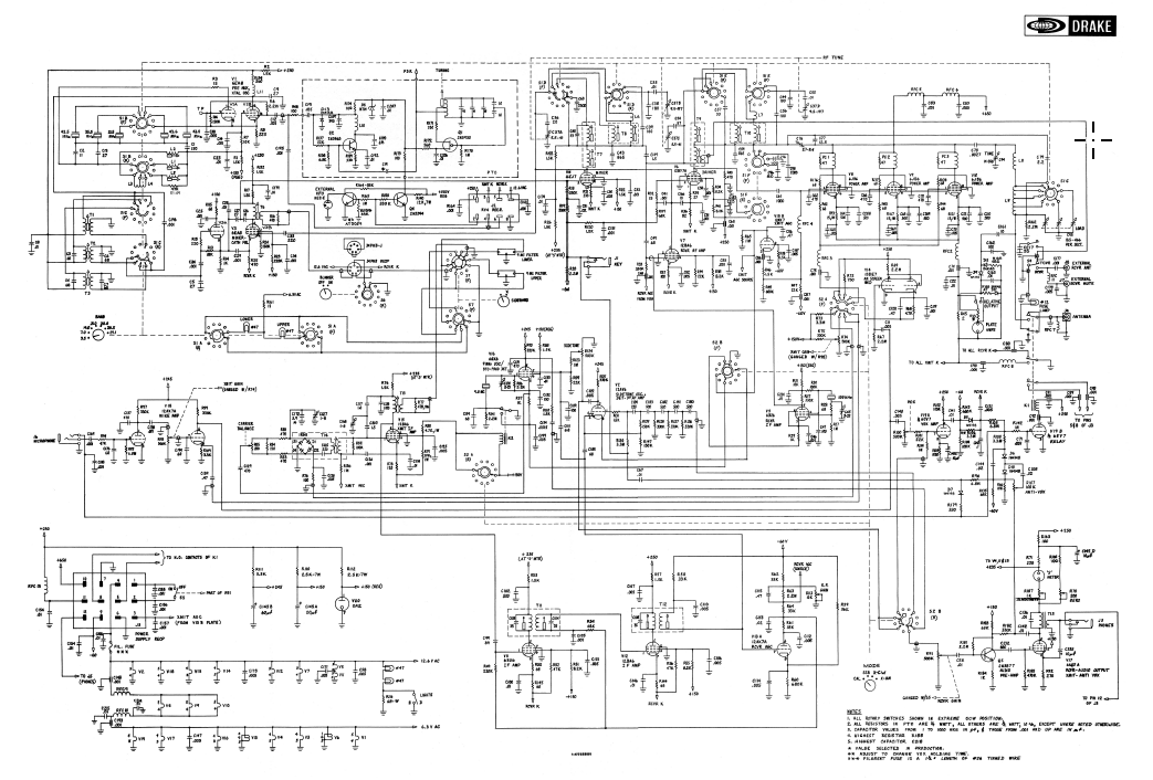 Drake TR-4 - Schematic Diagram (32001 and up)