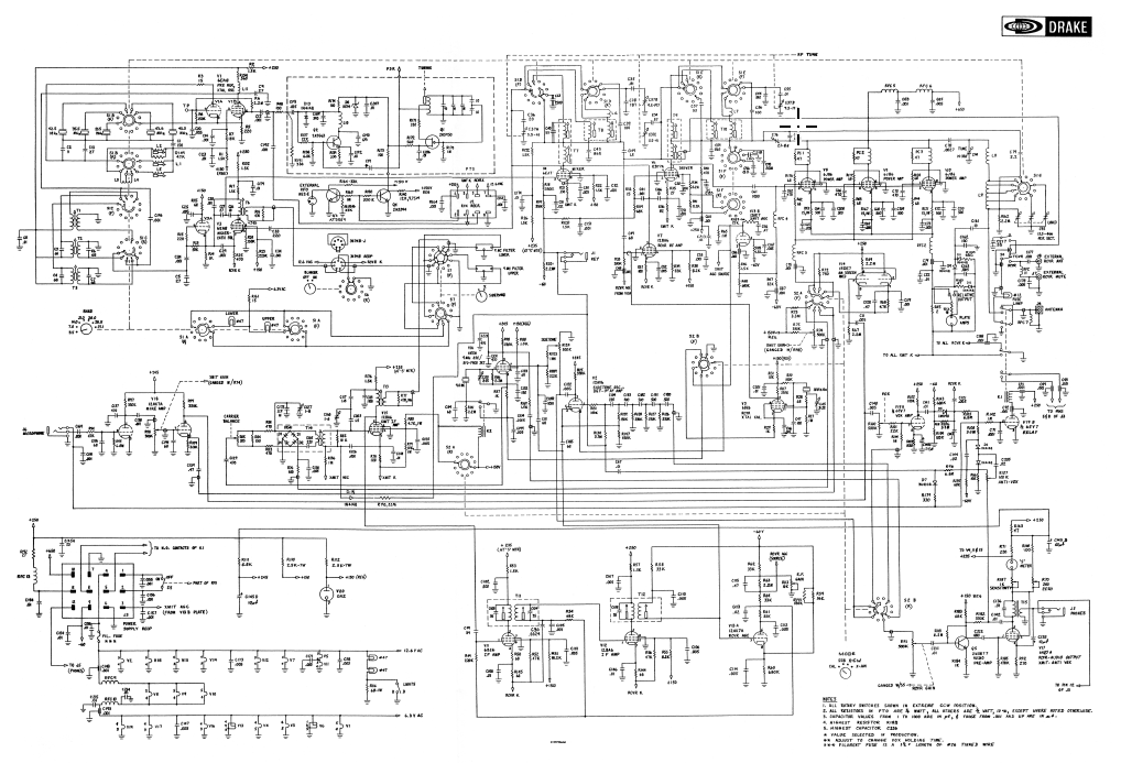 Drake TR-4C - Schematic Diagram (34049 and up)