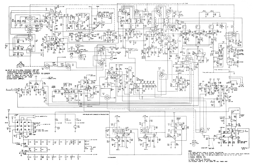 Drake TR-4C - Schematic Diagram (42500 and up)