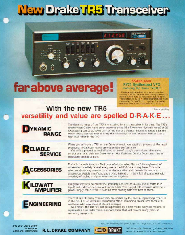 Drake TR-5 - Brochure