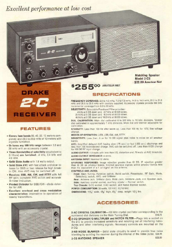 Drake 2-C Receiver - Brochure (Late Version)