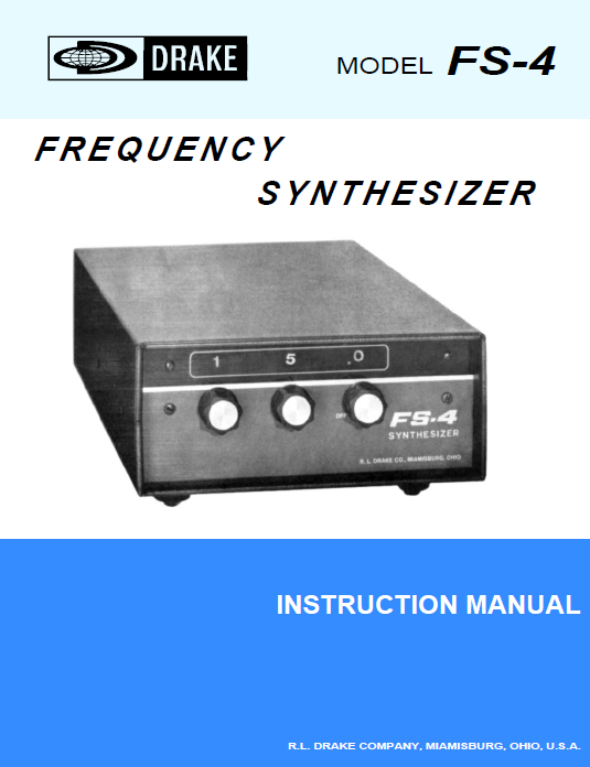 Drake FS-4 Frequency Synthesizer - Instruction Manual 1