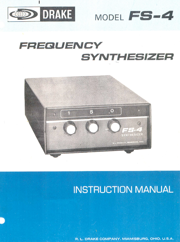 Drake FS-4 Frequency Synthesizer - Instruction Manual 3