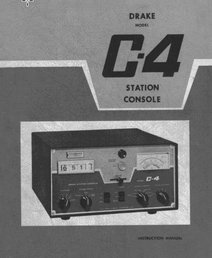 Drake C-4 Station Console - Instruction Manual