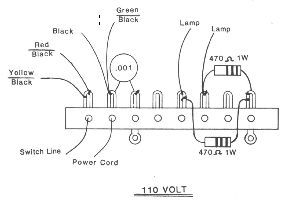 Drake CS-7 Coax Switch - Tag Board Diagram