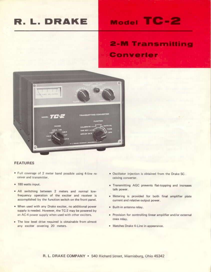 Drake TC-2 - Brochure