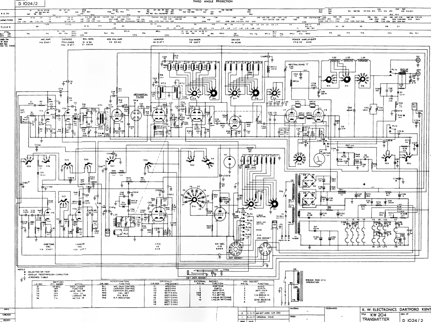 KW Electronics KW 204 - Schematic Diagram 1