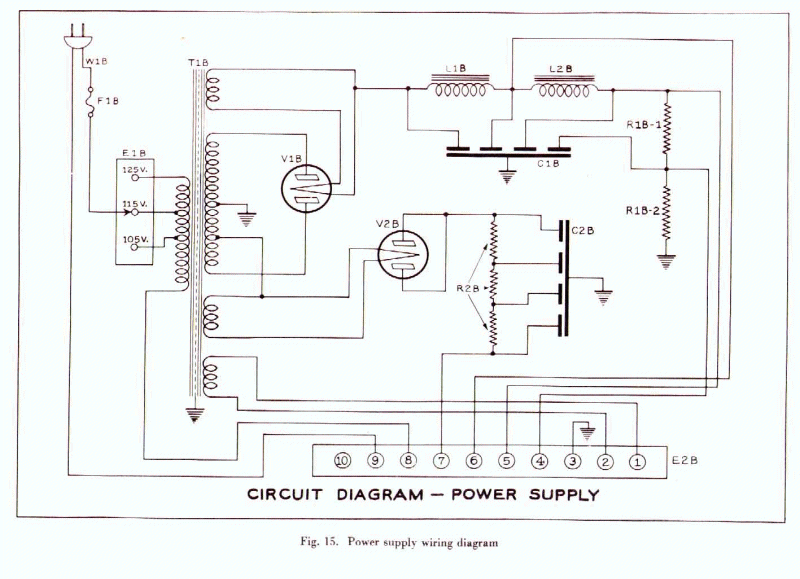 Hammarlund SP-200-X - PSU Schematic Diagram