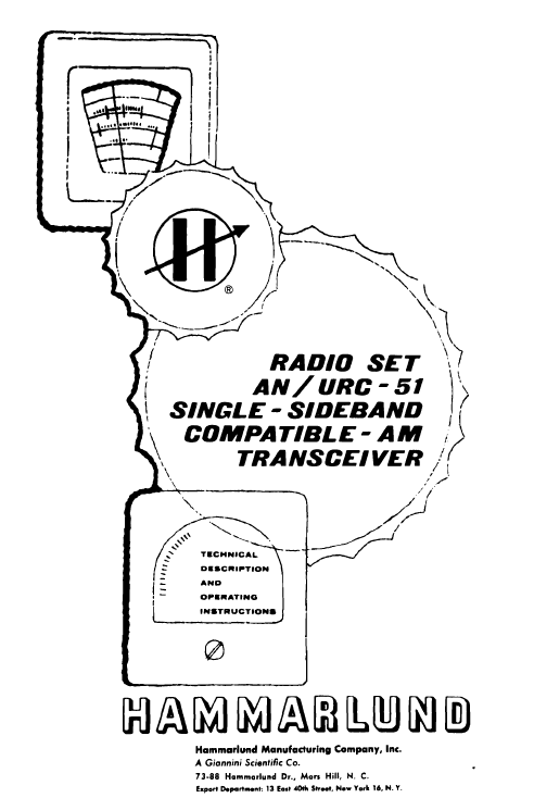 URC-51 AM Transceiver - Technical Description and Operating Instructions