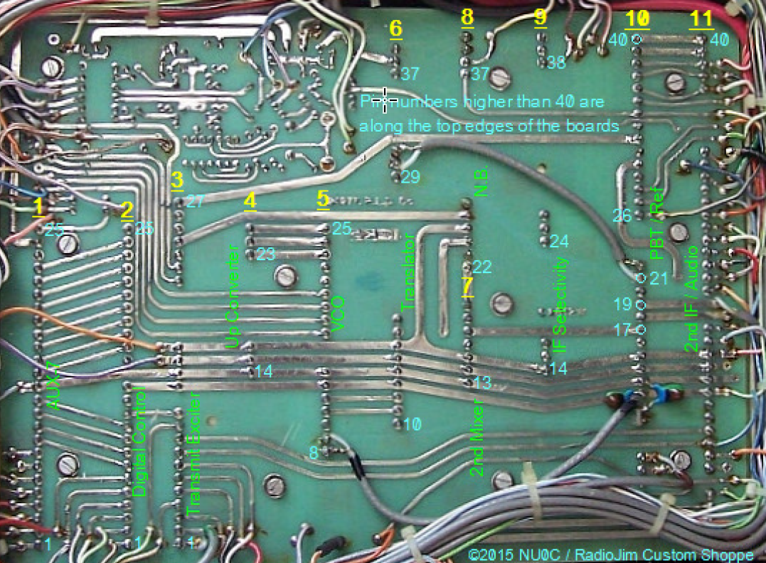 Drake TR-7 - Parent Board Pin Numbering