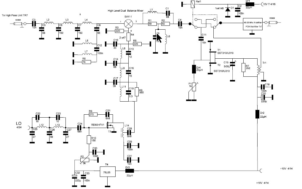 Drake TR-7 - DK4DDS Up Convertor Schematic