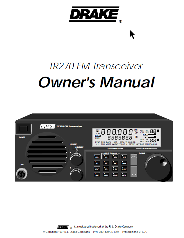 Drake TR-270 Transceiver - Instruction Manual 1
