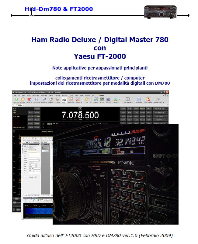 Yaesu FT-2000 HF 50MHz Transceiver - Guide to Using HRD-DM780 with the FT-2000 - 2009-02 (Italian)