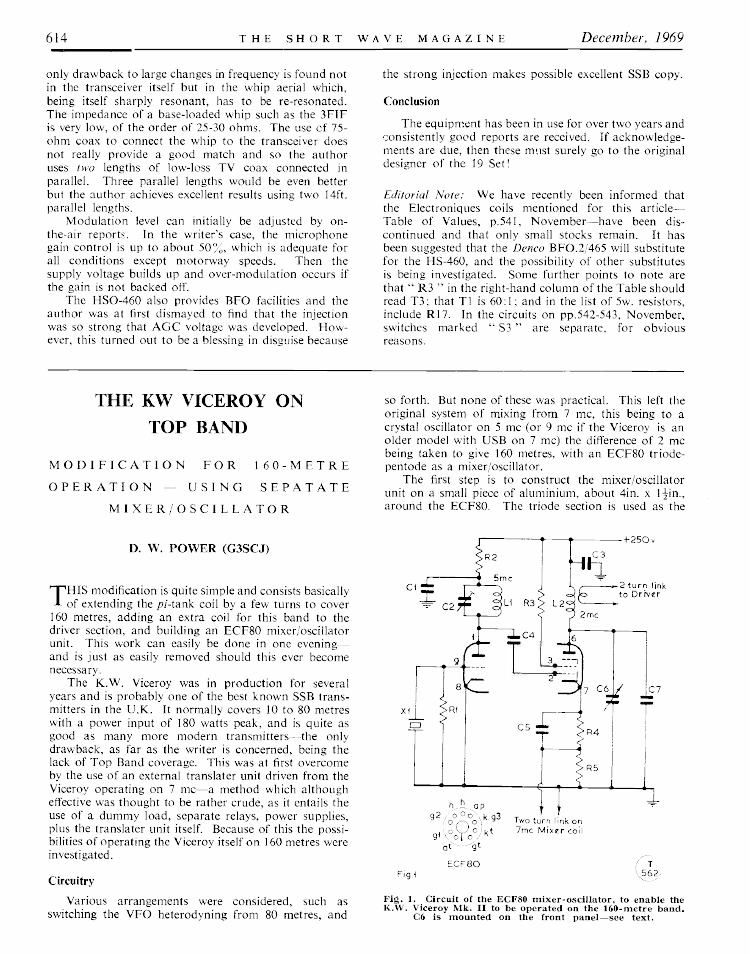 KW Viceroy - Modifications Article by Shortwave Magazine (1969-12)