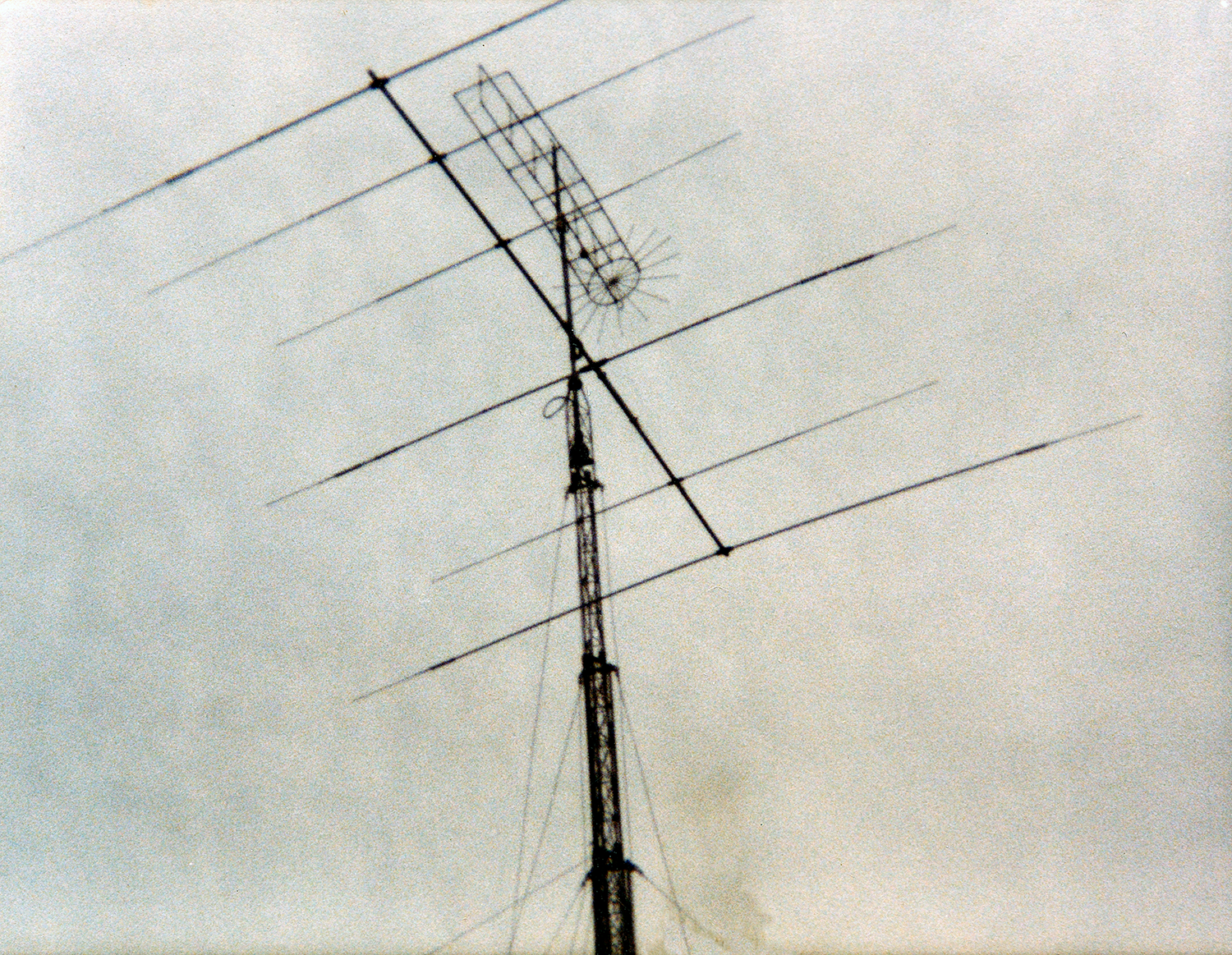 The Antennas back in the day was a 'Homemade' Round VHF Antenna and a Hy-Gain TH-7