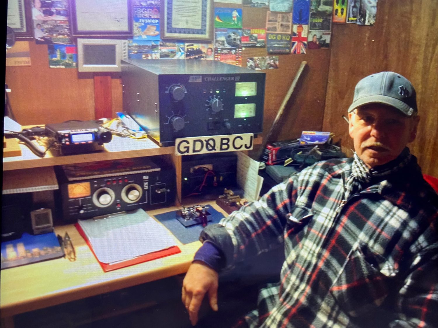 A very relaxed Paul McGrath (GD0BCJ) in his shack.
