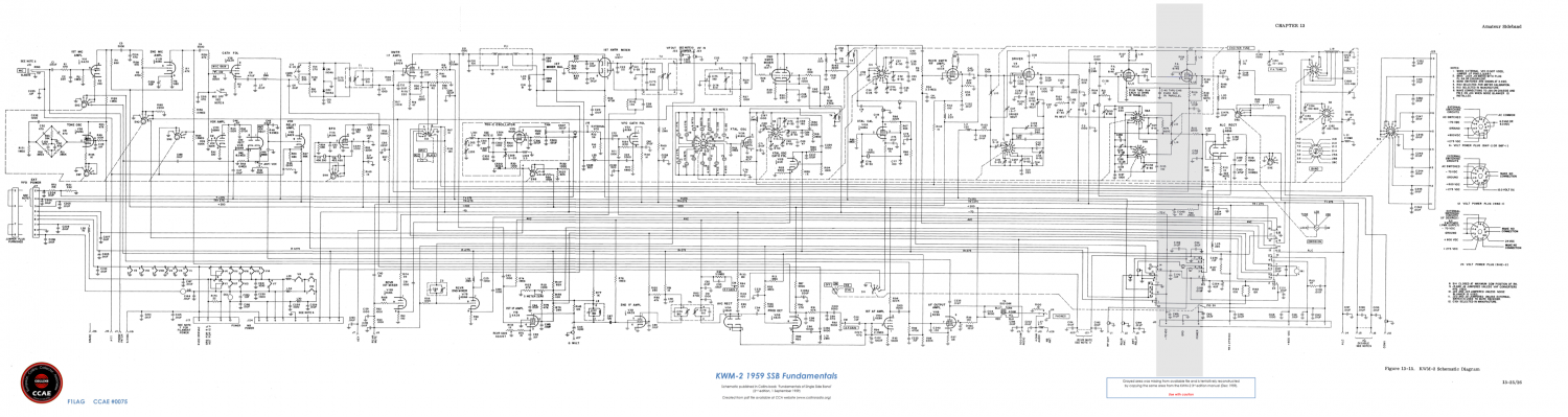 Collins KWM-2 Transceiver - Schematic Diagram - 2rd Edition (1959-09)