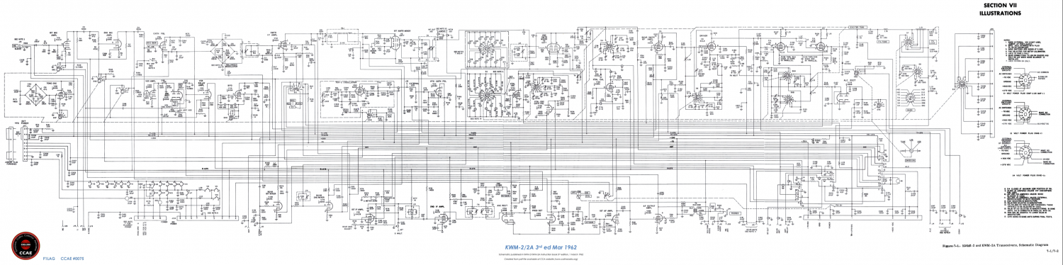 Collins KWM-2 Transceiver - Schematic Diagram - 3rd Edition (1962-03)