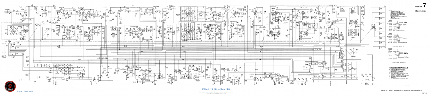 Collins KWM-2 Transceiver - Schematic Diagram - 6th Edition (1968-02)